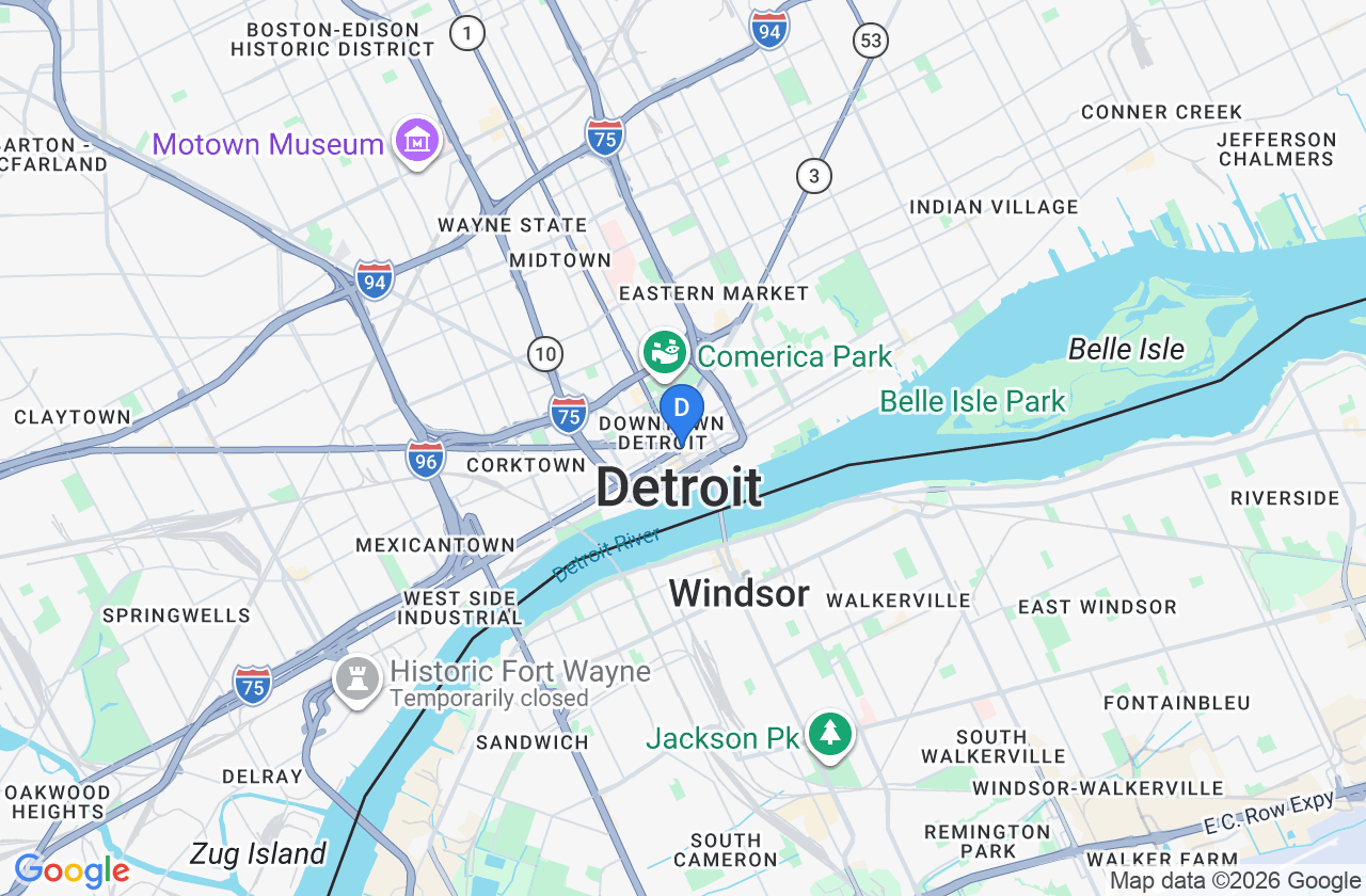 Detroit, MI market map preview
