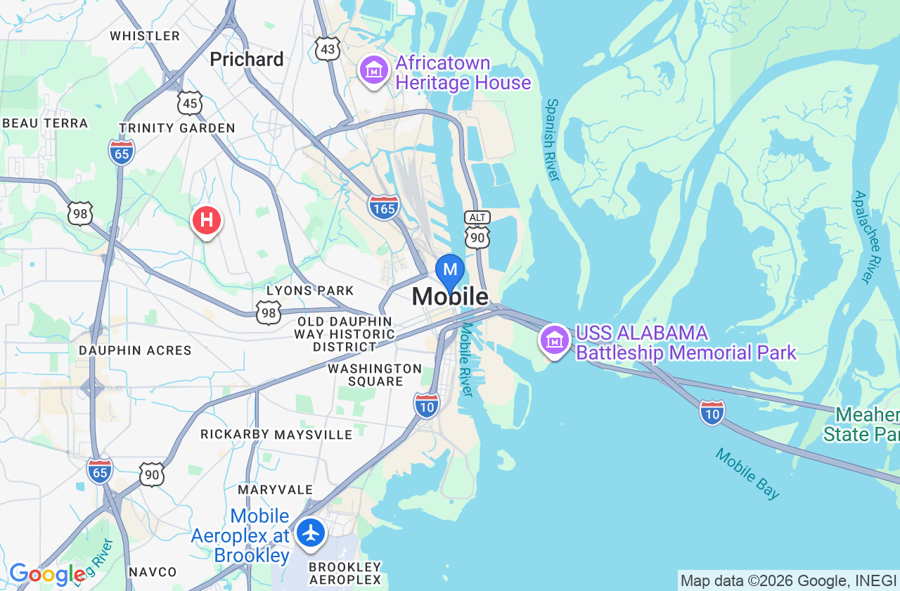 Mobile, AL market map accent